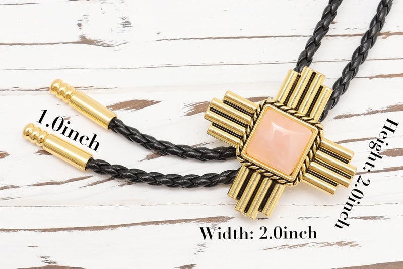 Wentur Stone Bolo Ties for Men Western - Vintage Cowboy Bolo Tie for Women Western Costume Accessories - Image 3